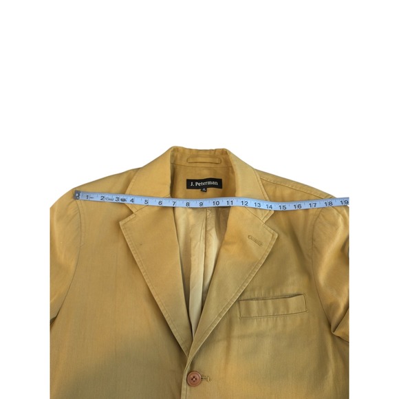 J. Peterman Blazer Men's Tan Khaki Office Work Career Sport Coat Size 38 - Picture 14 of 15